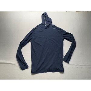 Tasc Performance Men's Blue Long Sleeve Hooded Performance T Shirt Size M